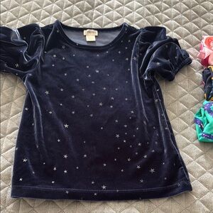 Crewcuts Midnight Blue Starry Velvet Tee